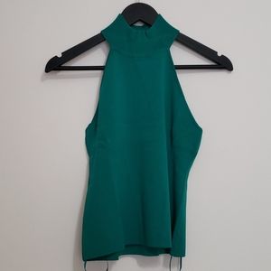 Bar III Crossback Mock-Neck Top